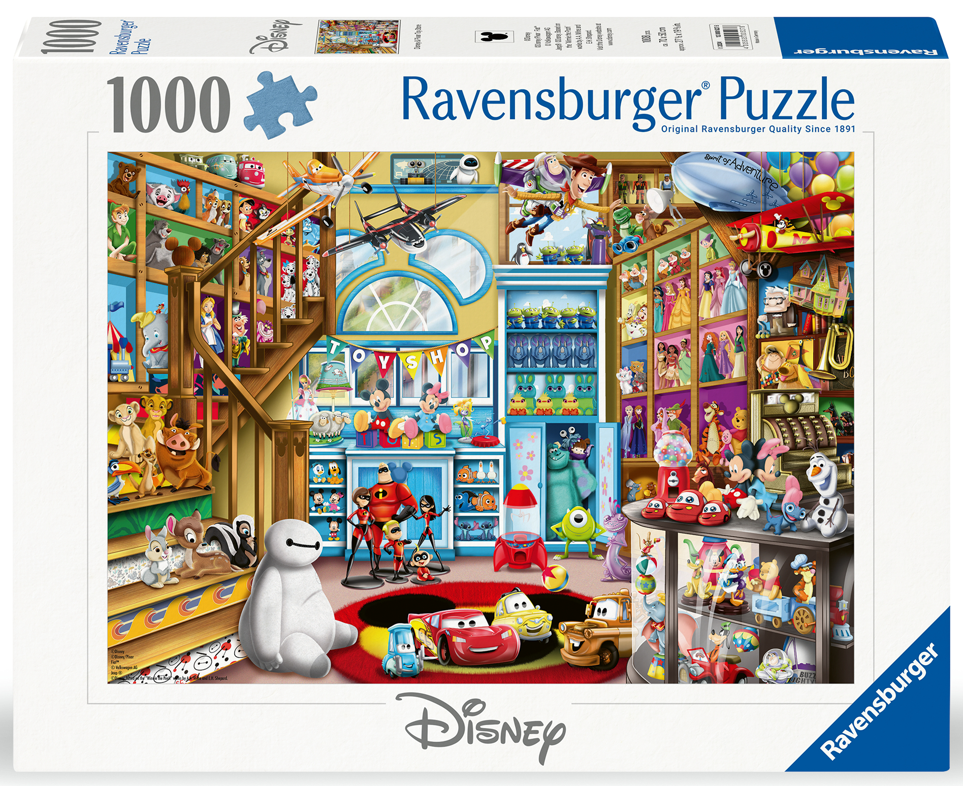 Pussel Disney Multiproperty 1000 bitar, Ravensburger
