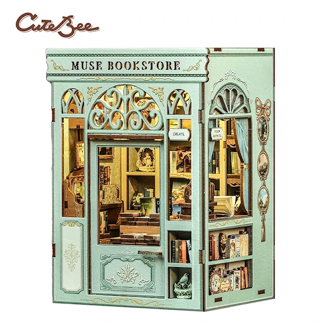 Mini Book Nook Muse Bookstore CuteBee