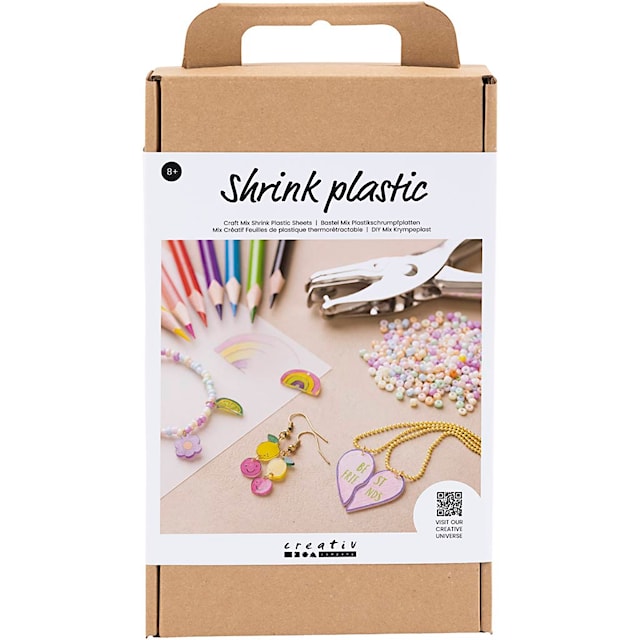 Tuotekuva 2 - Askartelupaketti Kutistemuoviarkit, Korut, 1 pkk/ 1 pkt