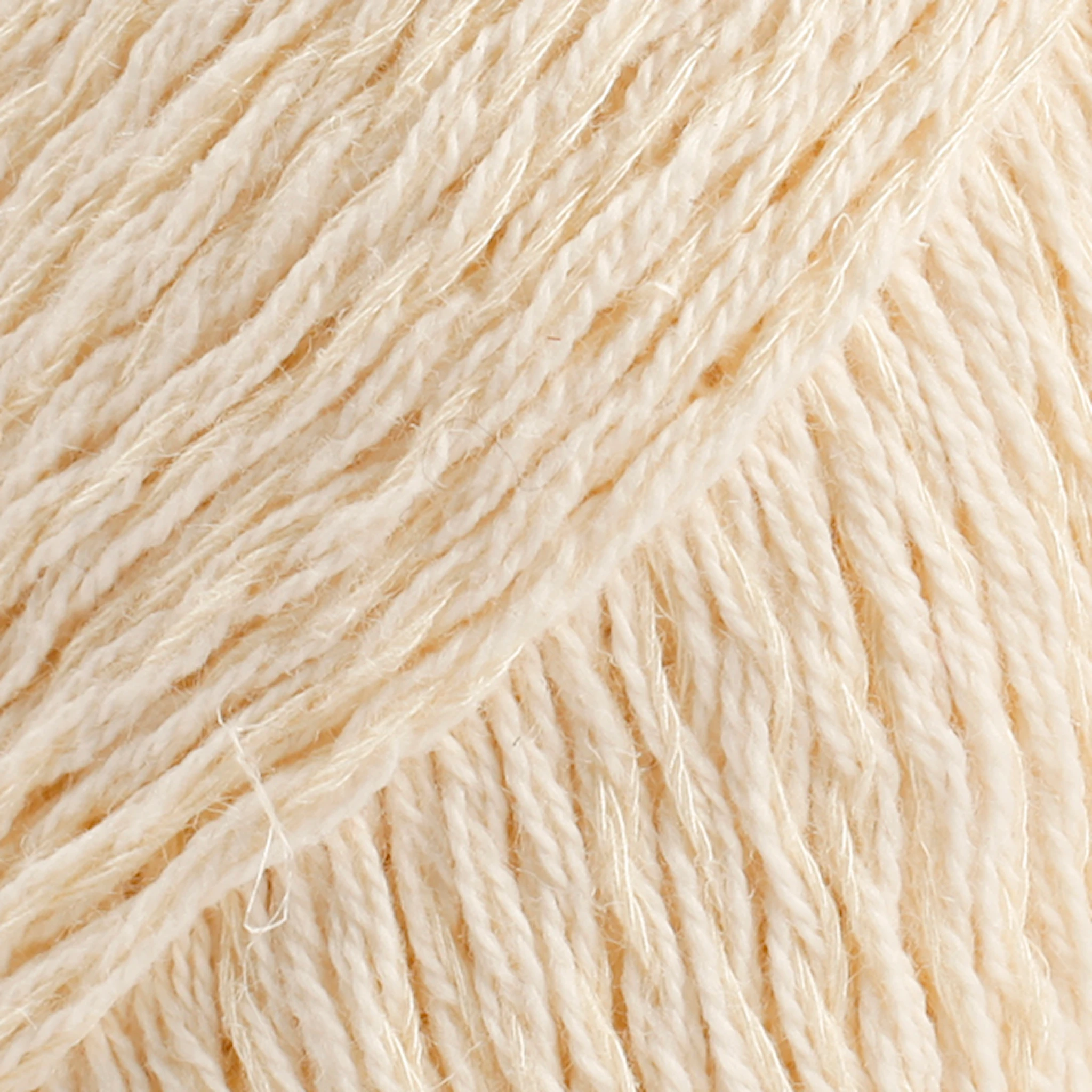 Produktbild för Belle Uni Colour Garn Bomullmix 50 g Off White 02 Drops
