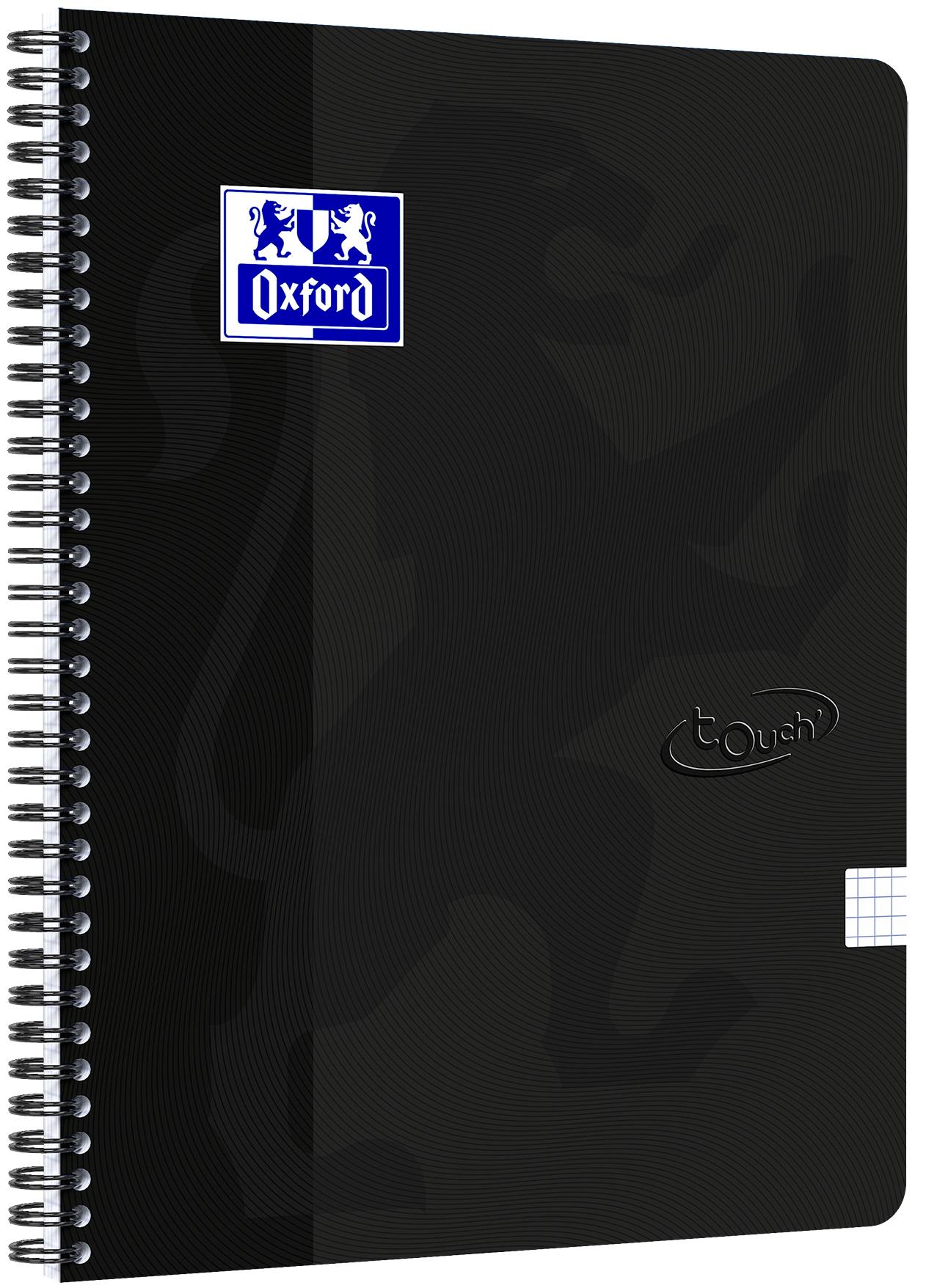 Oxford Muistikirja Soft Touch A4+, ruudullinen, musta
