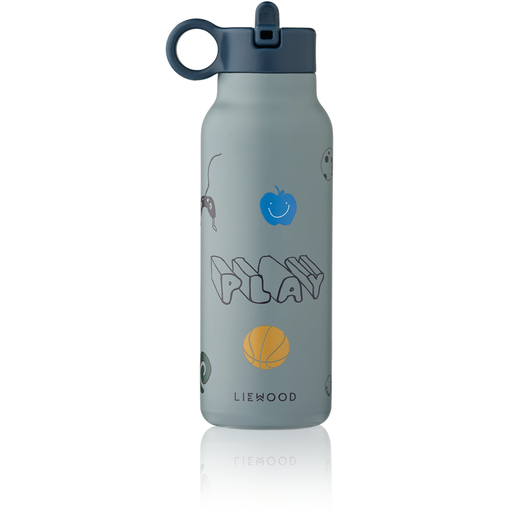 Produktbild för Falk Vattenflaska 350 ml Play/Dusty Peppermint Liewood