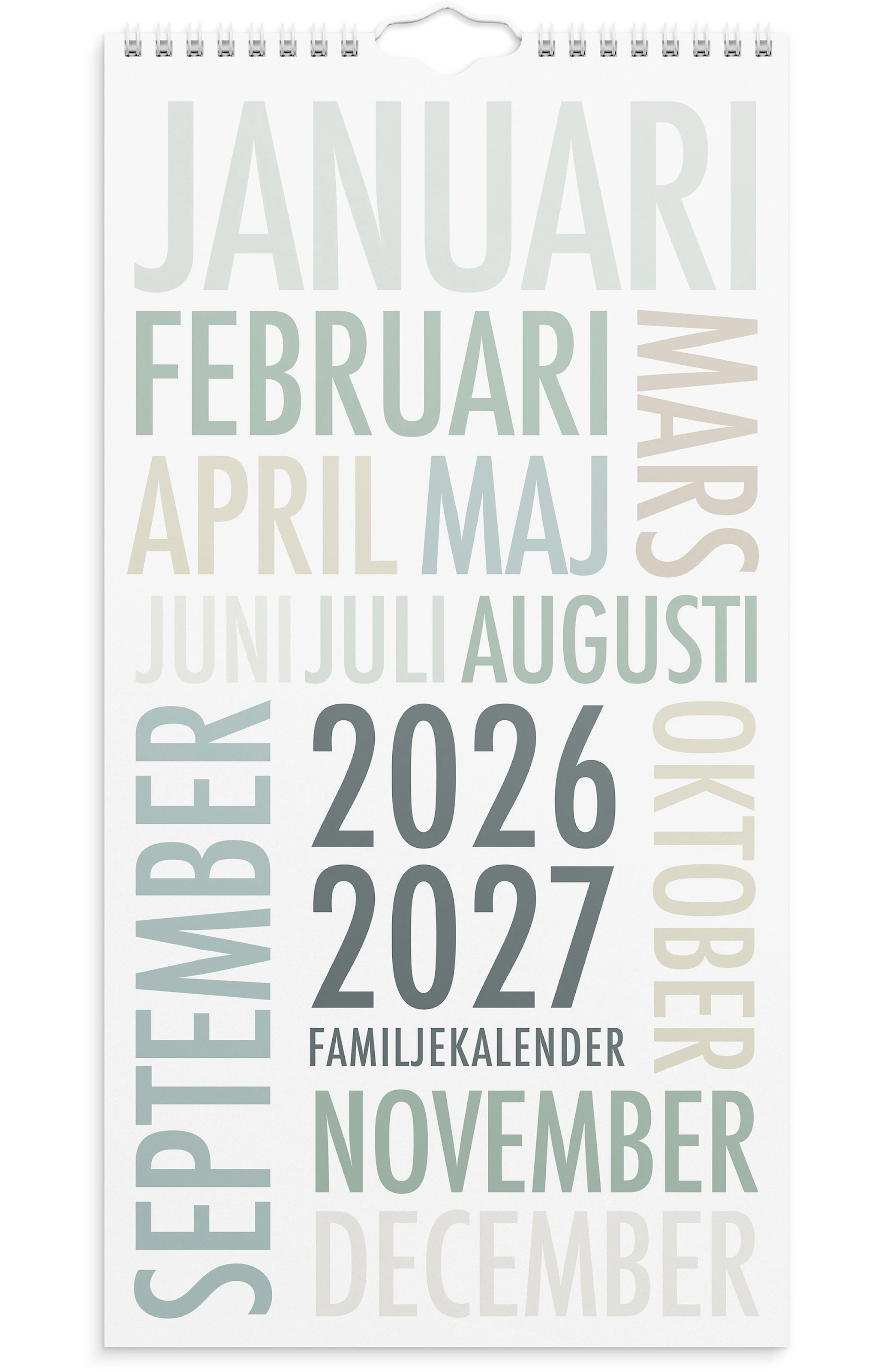 Produktbild för Familjekalender 26/27 TrendArt Burde