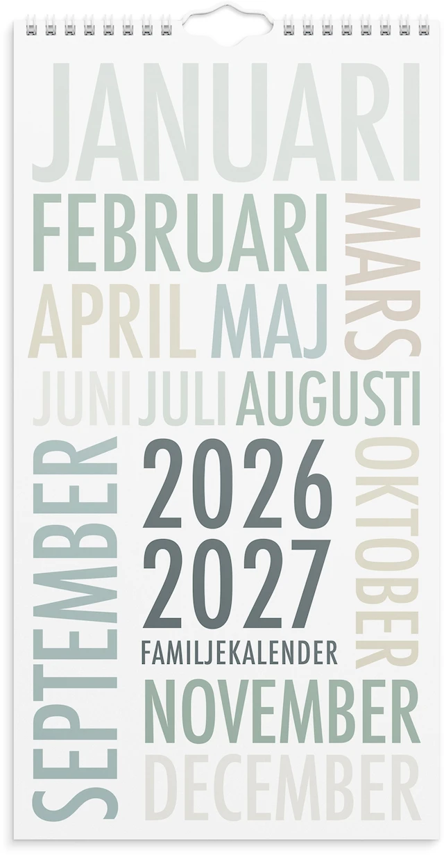 Familjekalender 26/27 TrendArt Burde