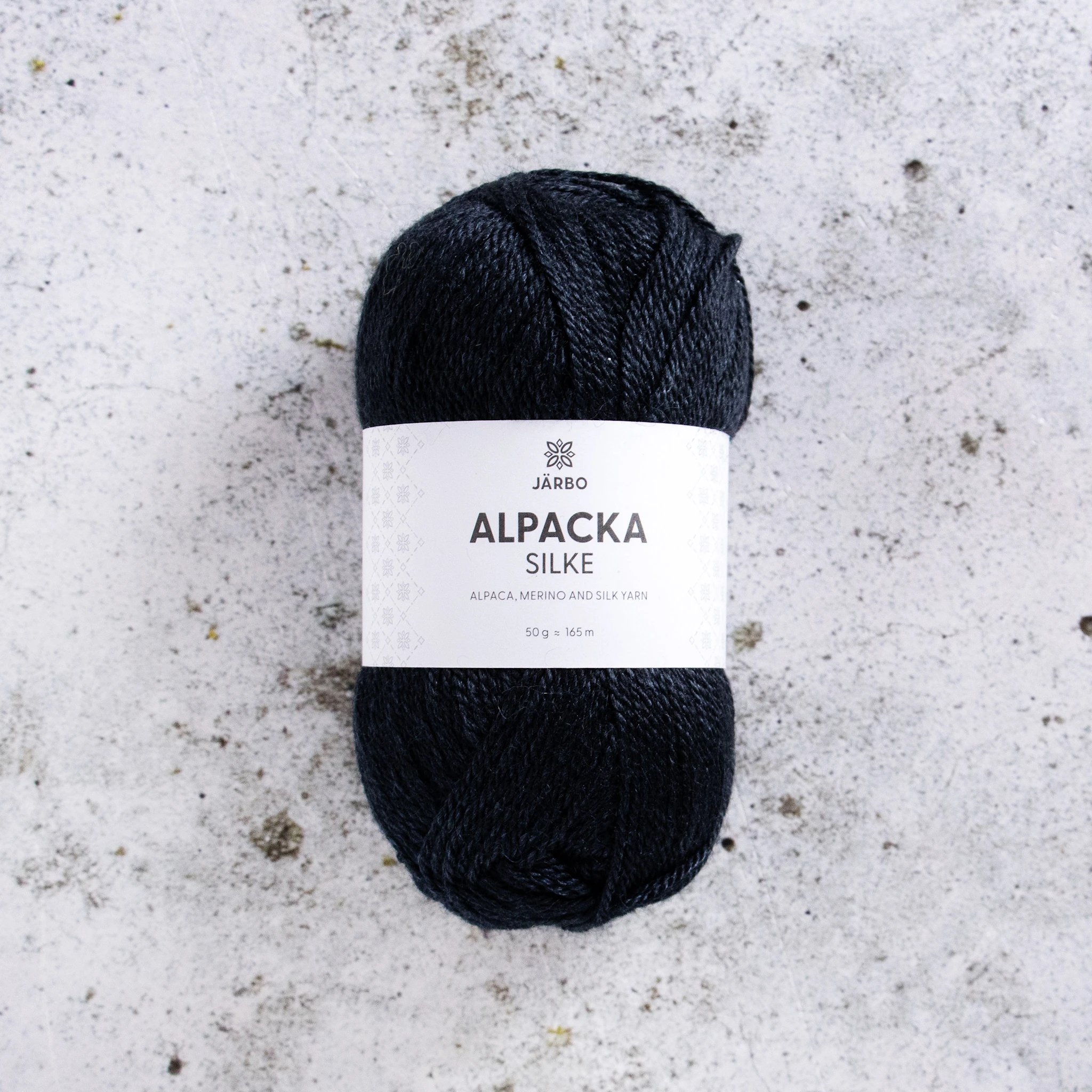 Produktbild för Alpacka Silke 50g Black Raven (04) Järbo