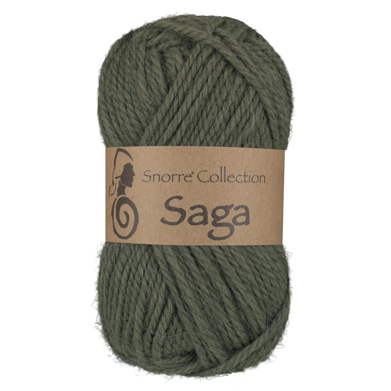 Saga Villa, alpakka-sekoitus 50 g Tummanvihreä 432, Viking Snorre