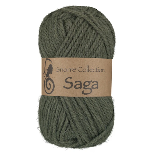 Saga Villa, alpakka-sekoitus 50 g Tummanvihreä 432, Viking Snorre