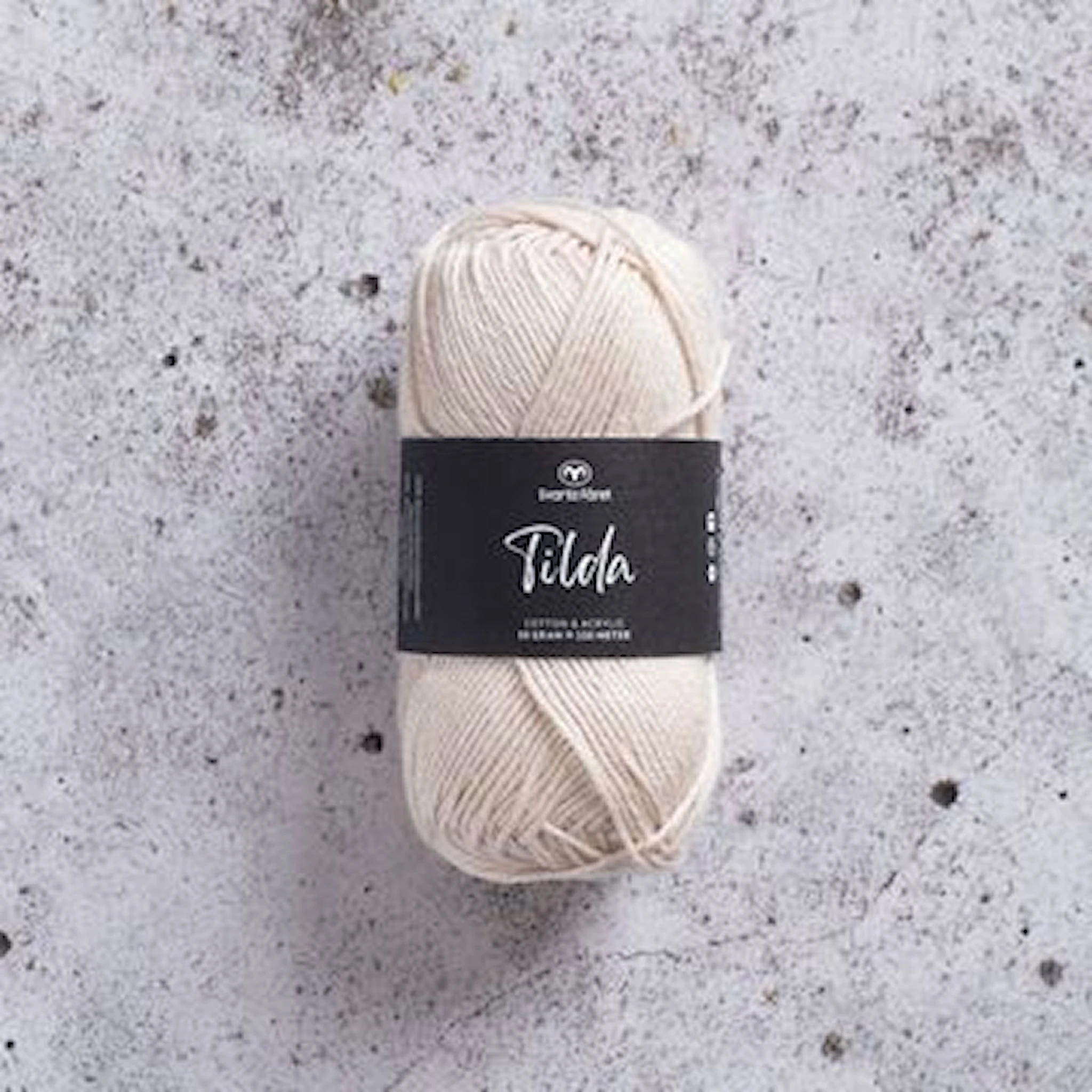 Produktbild för Tilda Garn Bomullsmix 50g Svarta Fåret