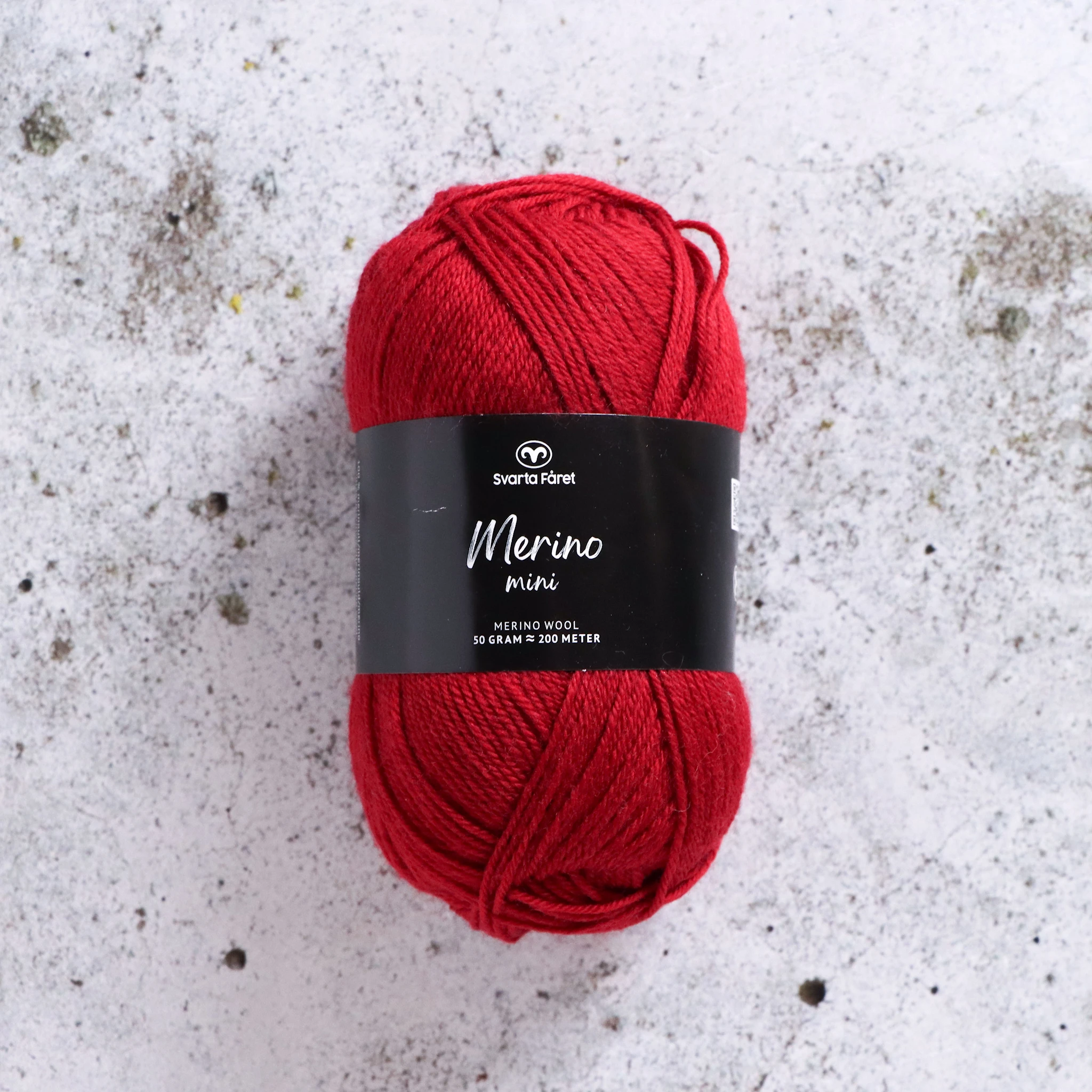 Produktbild för Merino Mini 50g Ruby Rapture (21) Svarta Fåret