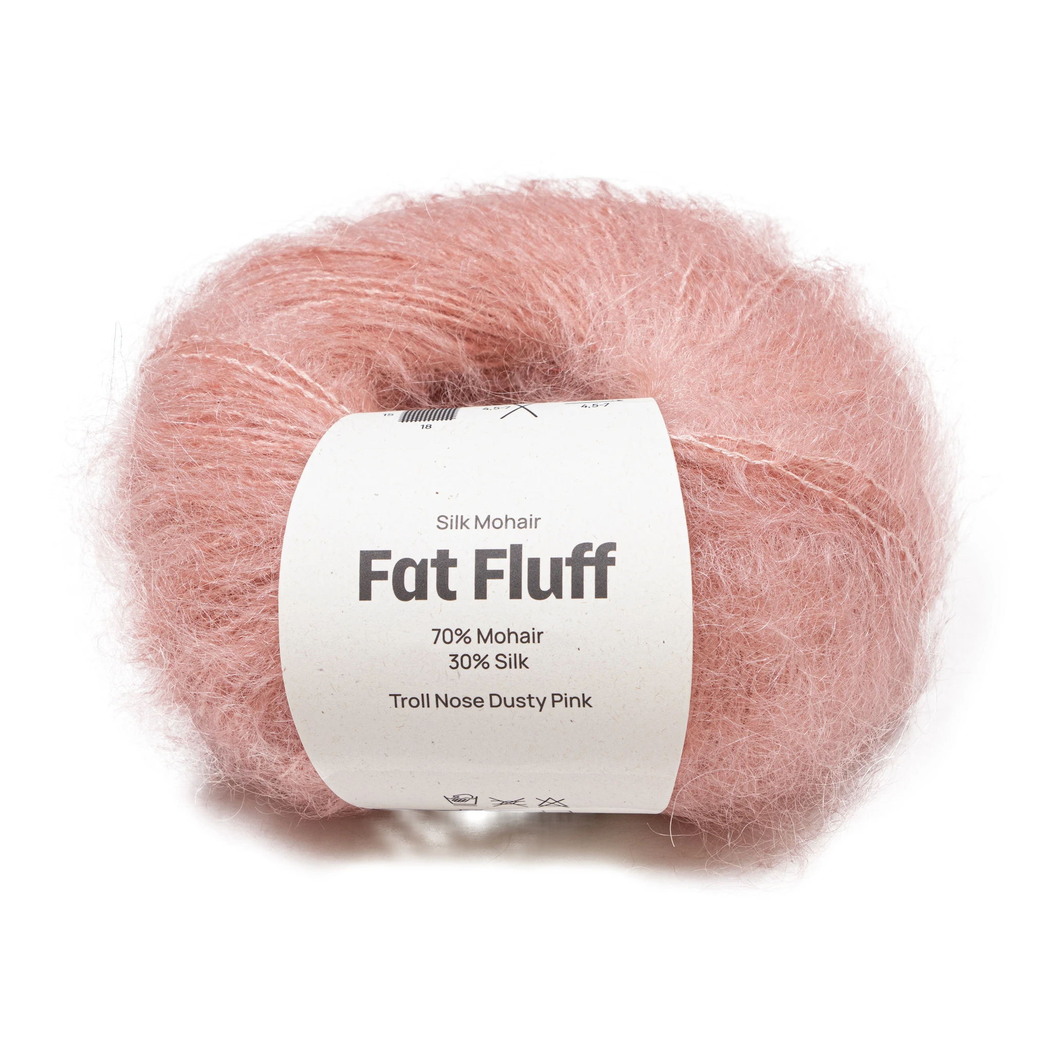Produktbild för Silk Mohair Fat Fluff 25 gr Troll Nose pink A793 Adlibris