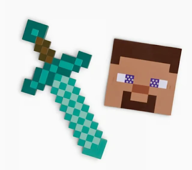 Minecraft Svärd med Stevemask Utklädnad Limited Edition
