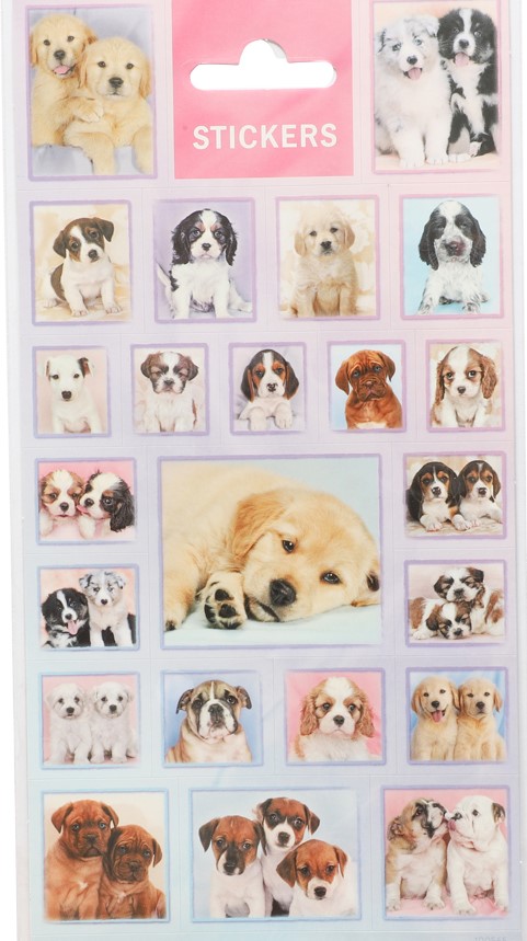 Klistermärken Hundvalpar 1 ark