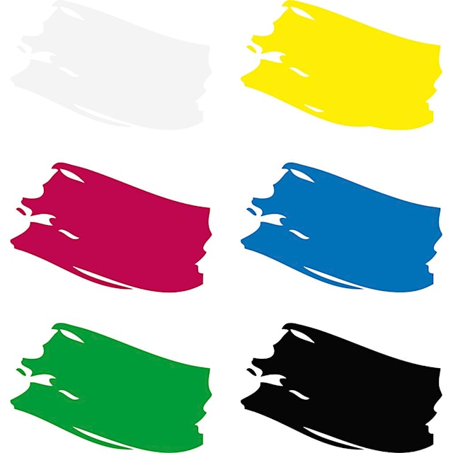 Tuotekuva 3 - Plus Color- Askartelumaali, perusvärilajitelma, 6x60 ml/ 1 pkt