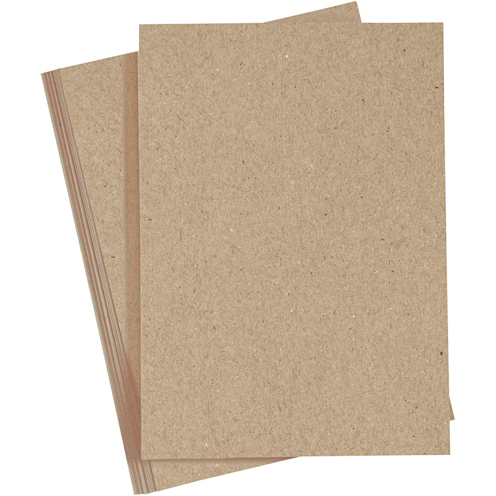 Kartonki, A4, arkki 210x297 mm, 220 g, luonnonrusk., 10 kpl/ 1 pkt