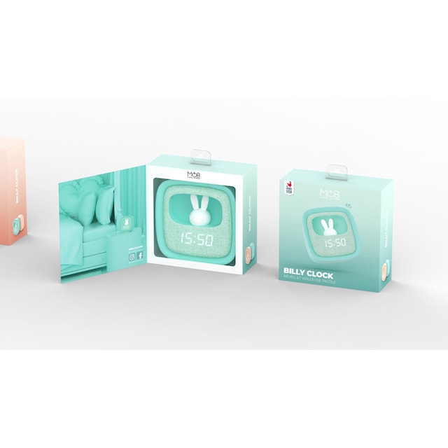Produktbilde 5 for MOB Vekkerklokke med Nattlampe Billy Mint