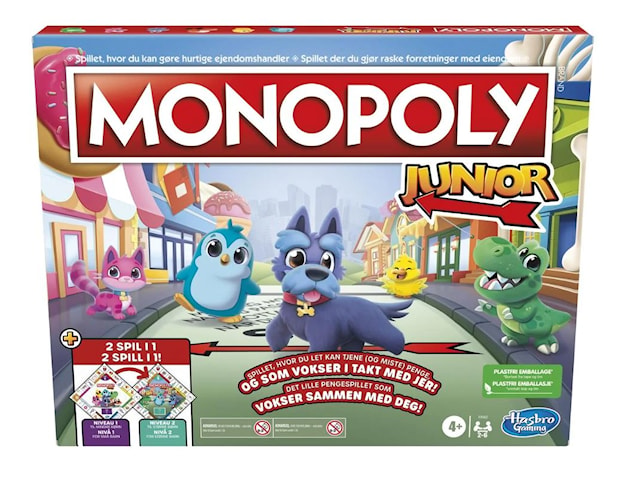 Tuotekuva 1 - Monopoly Junior 2-in-1 Hasbro (NO/DK)