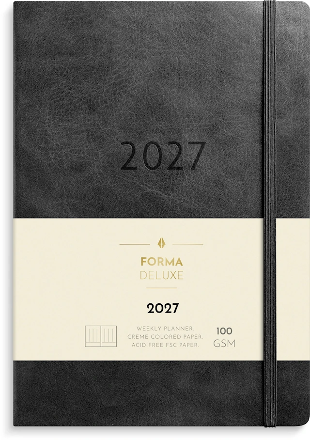 Kalenteri 2027 Business Forma Deluxe Ruskea Burde
