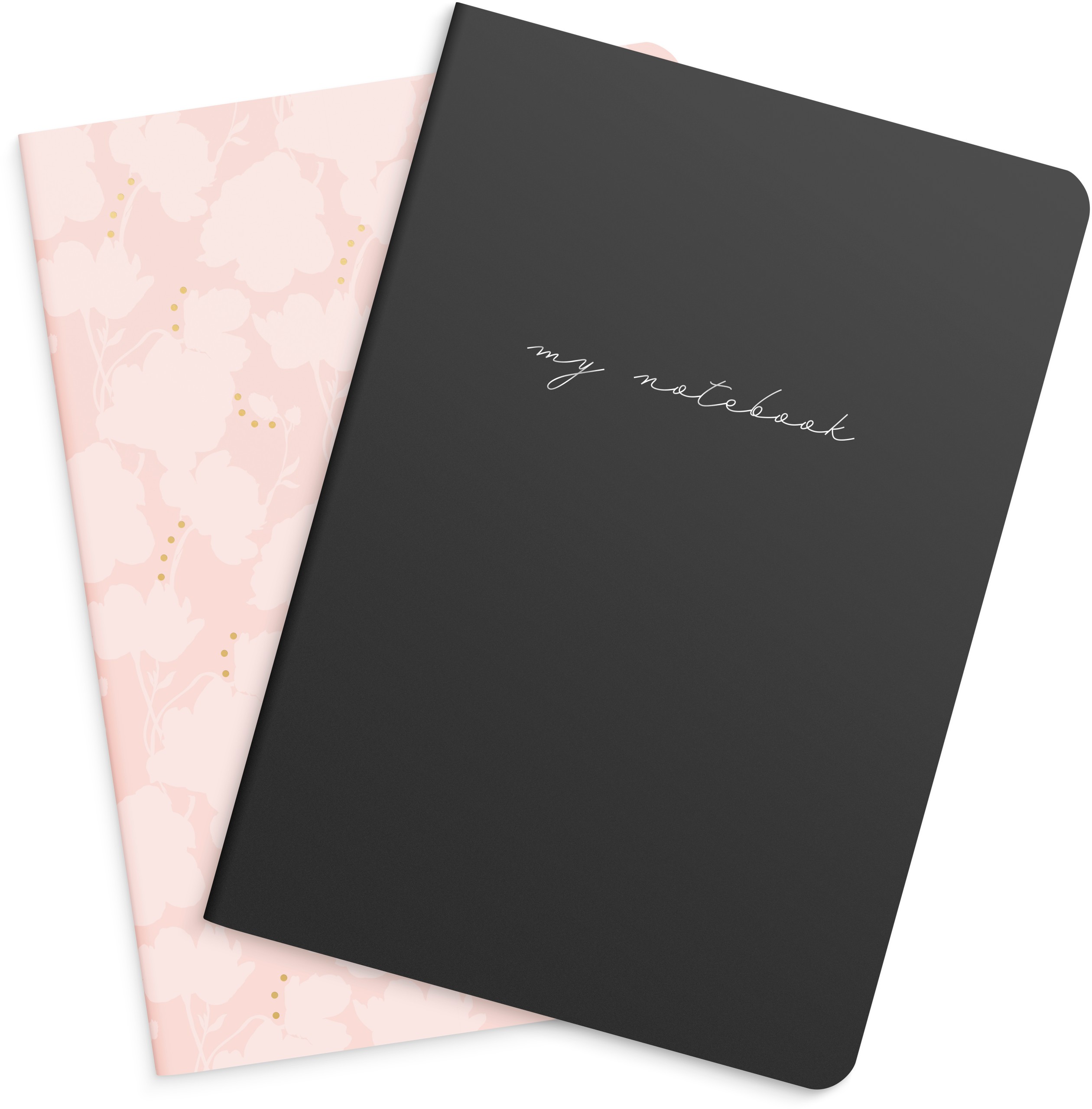 Anteckningsblock A5 Flower & Notes, Linjerad, 2 pack, Burde