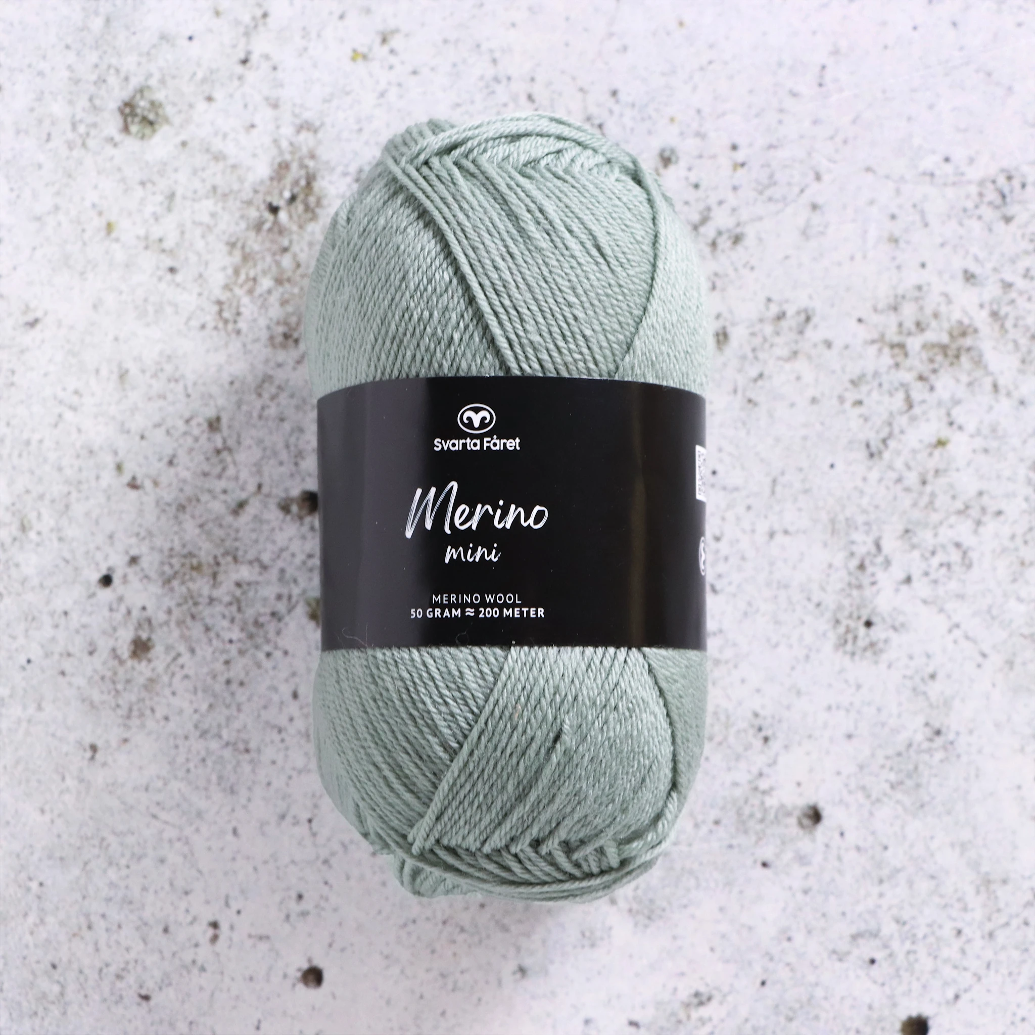 Tuotekuva ille Merino Mini 50g Shepherd's Grey (24), Svarta Fåret