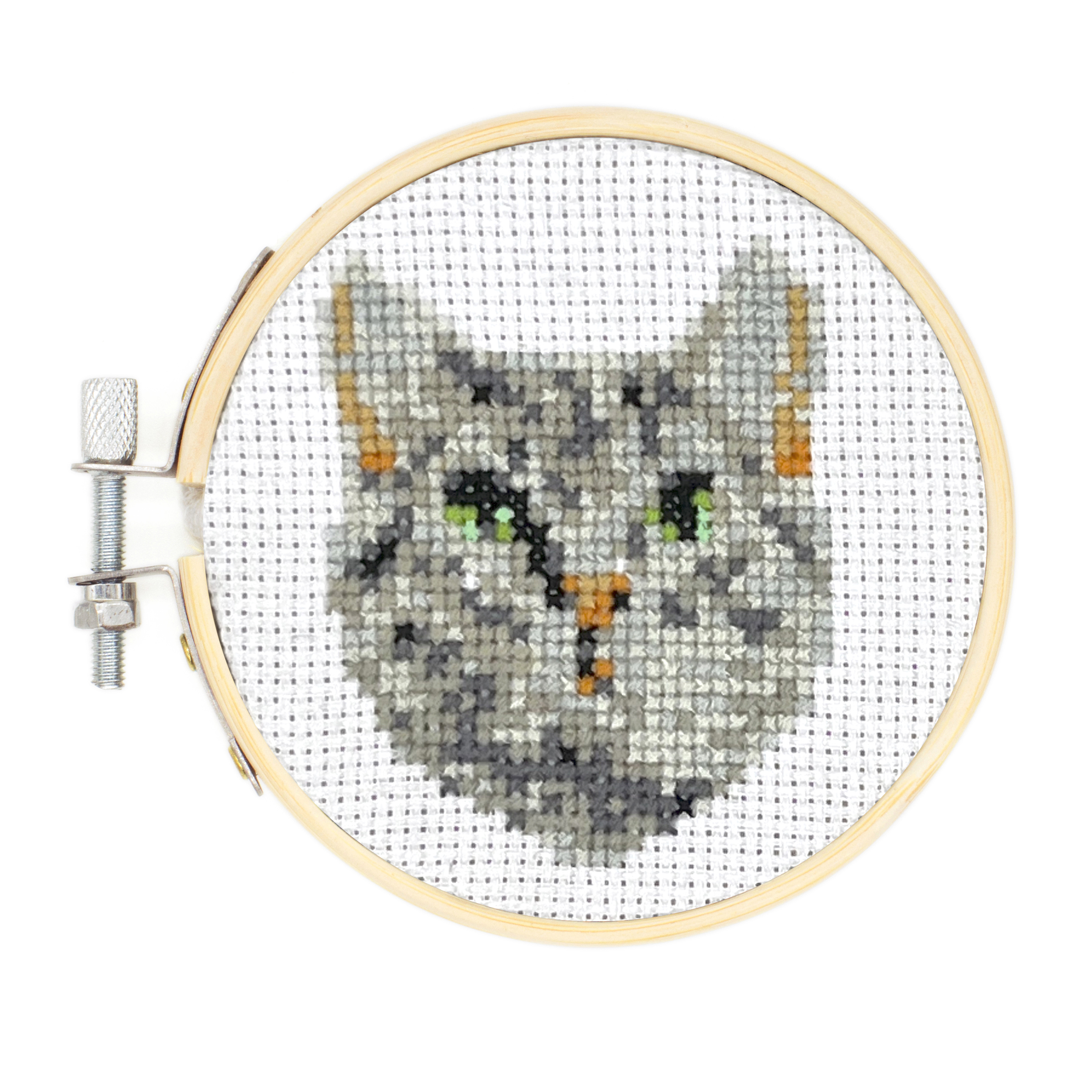 Broderikit Mini Korsstygn Katt Kikkerland