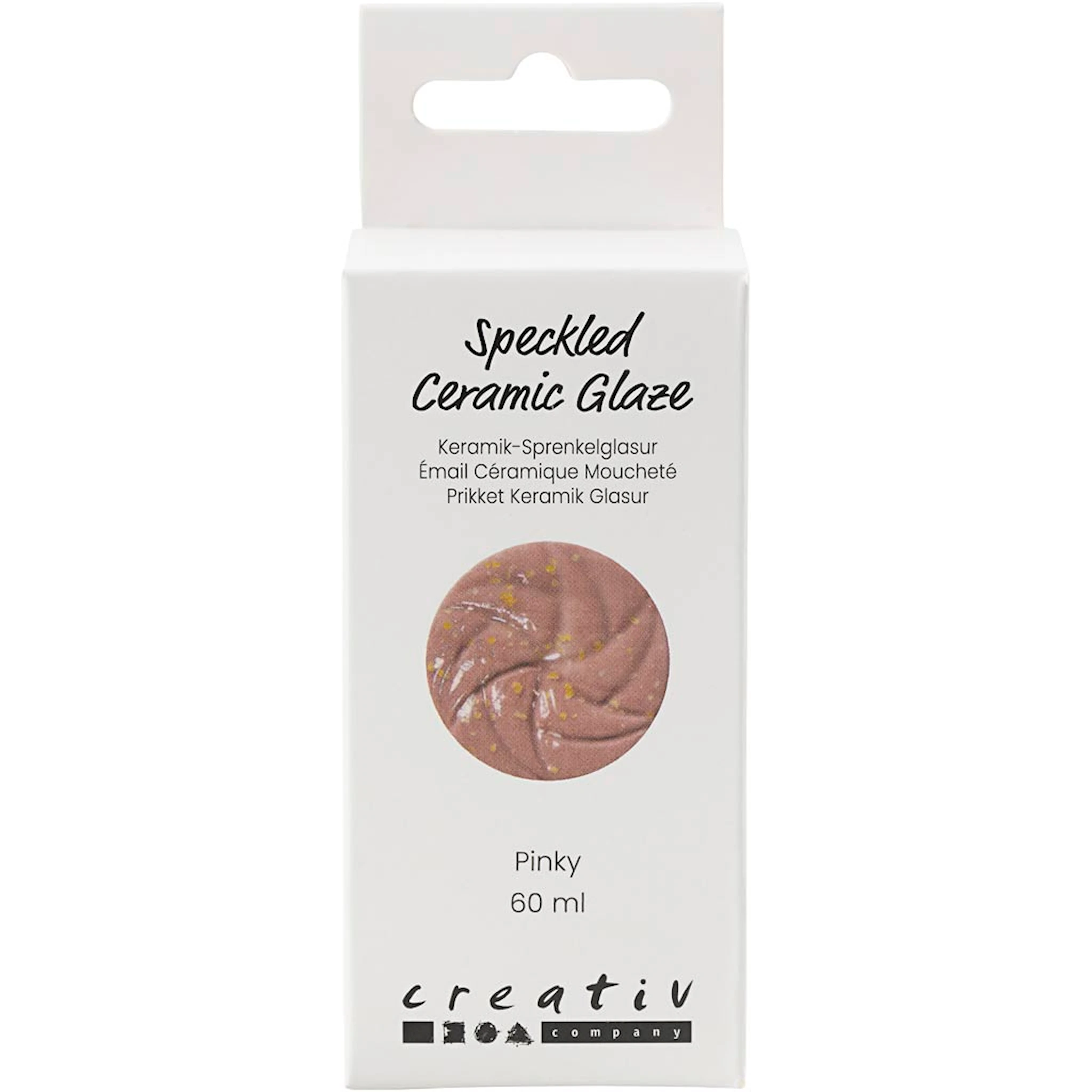 Produktbilde for Prikkete Keramikkglasur, 999-1060 °C, dekkende, Pinky, 60 ml/ 1 boks