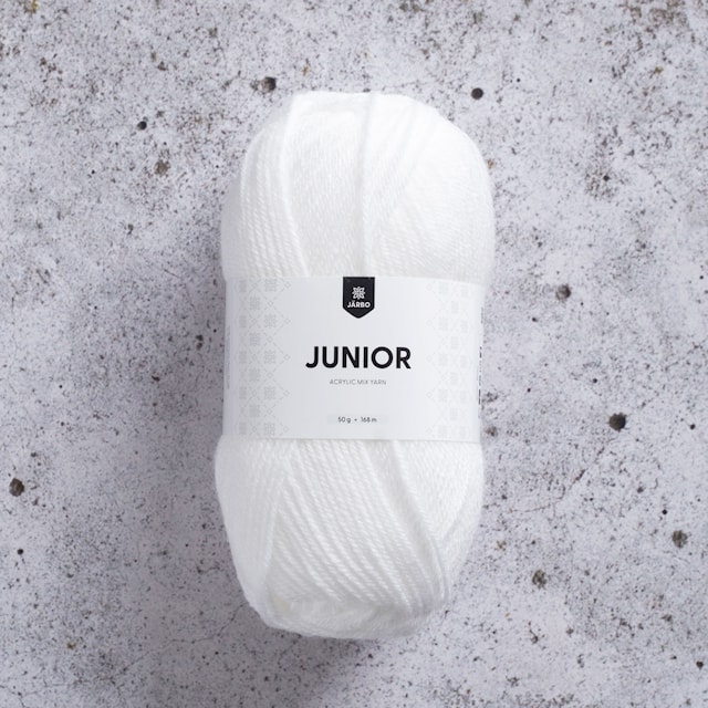 Junior Akryylisekoitelanka 50 g Valkoinen (67001) Järbo