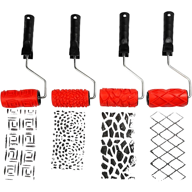 Mönsterrullar olika mönster bredd 10 cm 4-pack