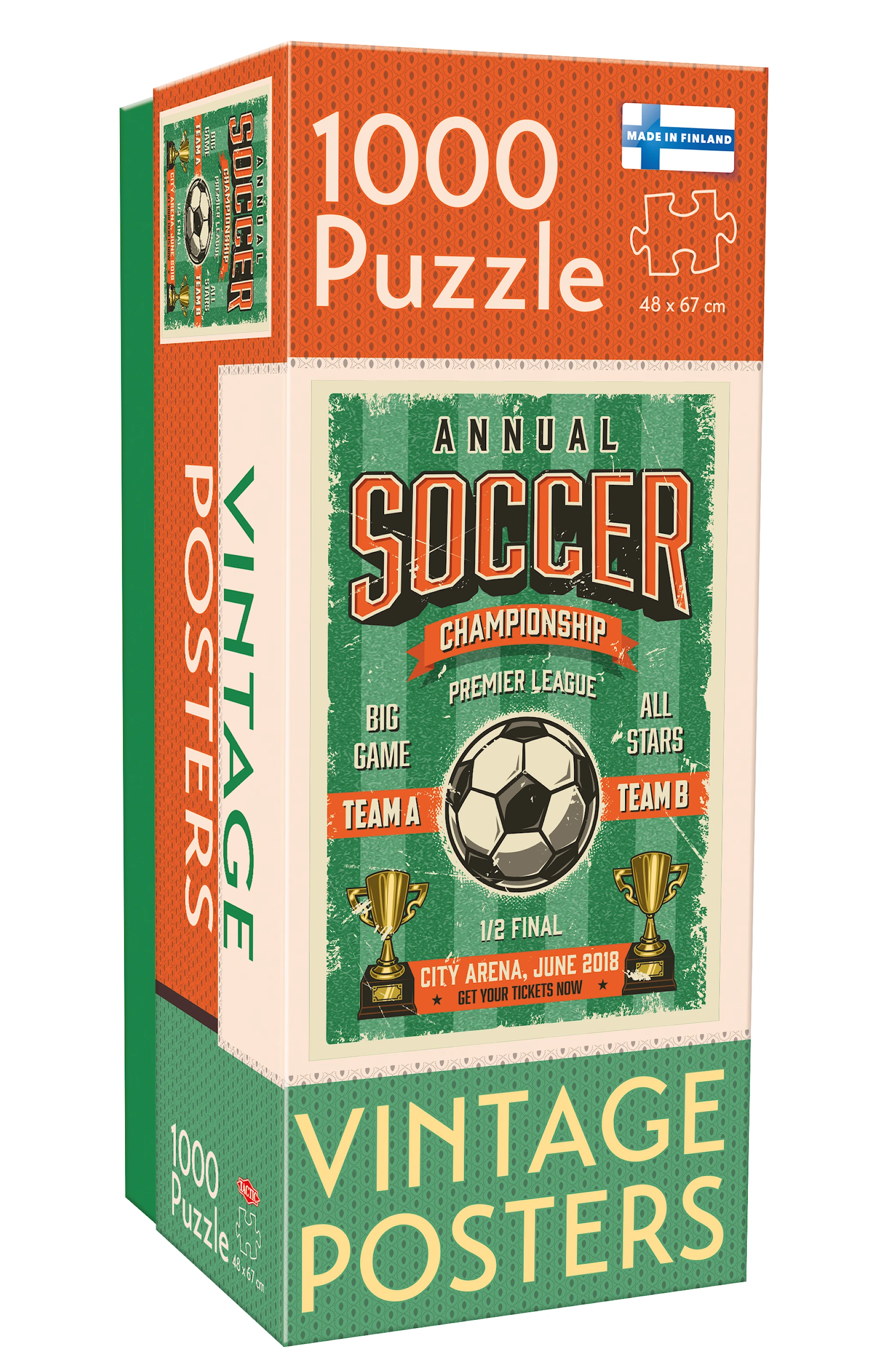 Produktbild för Pussel 1000 Bitar Vintage Soccer Championship, Tactic