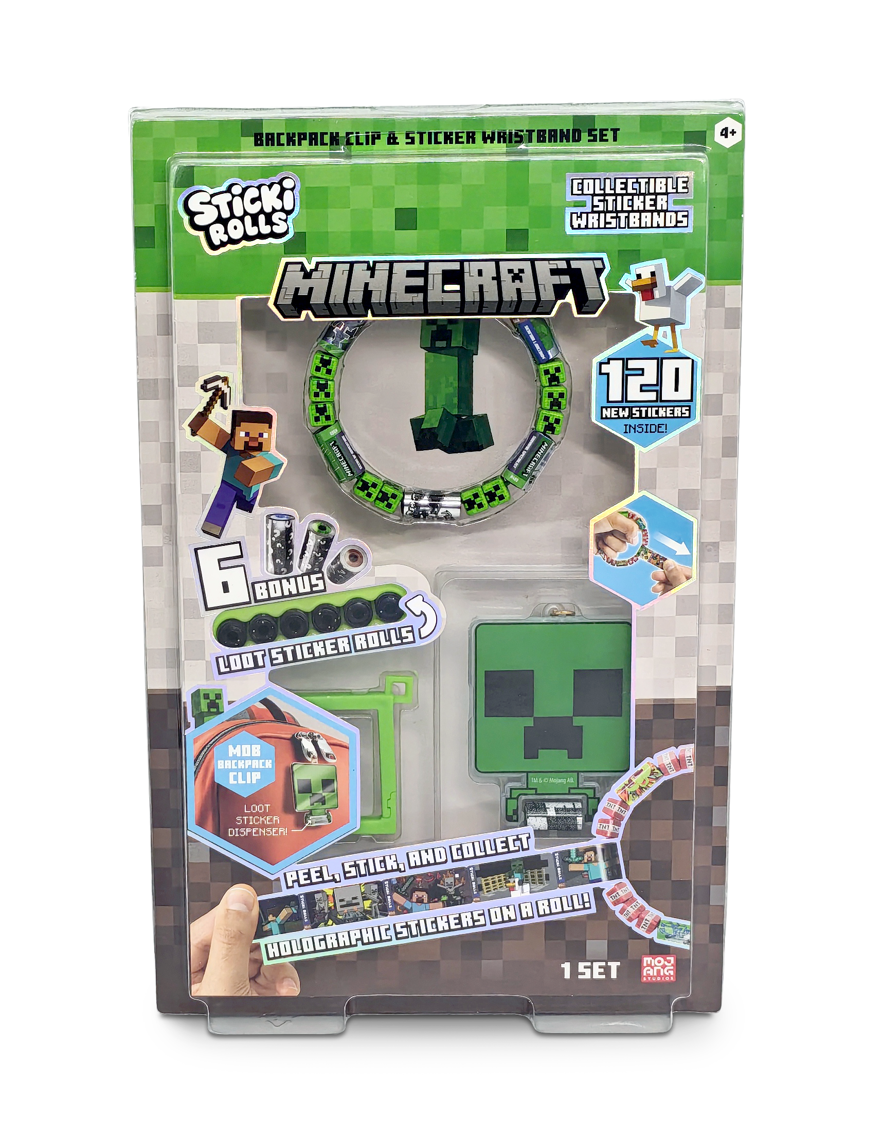 Sticki Clip Och Armband Minecraft CDU Sticki Rolls