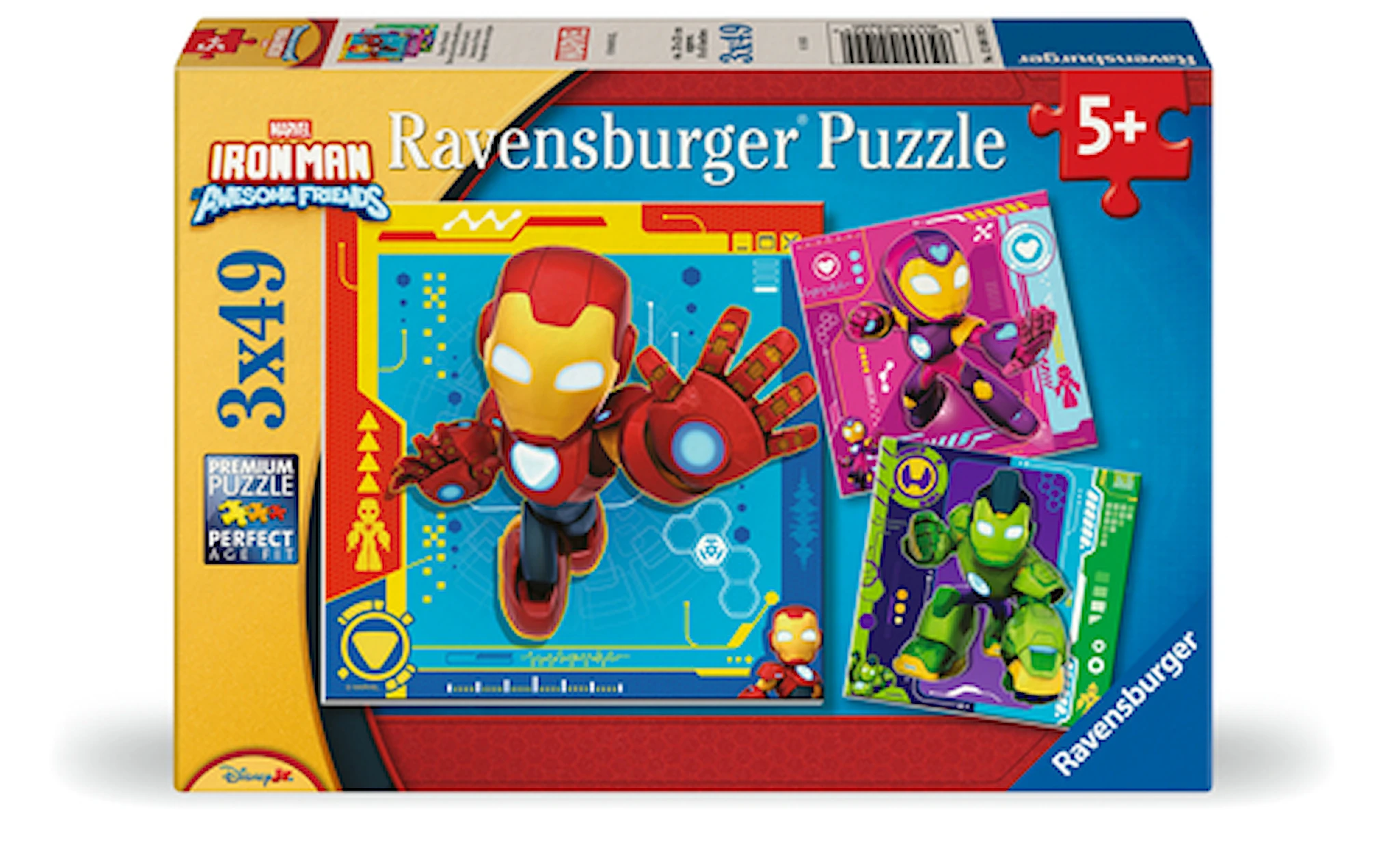 Tuotekuva ille Iron Man ja hänen mahtavat ystävänsä -palapeli, 3x49 palaa, Ravensburger
