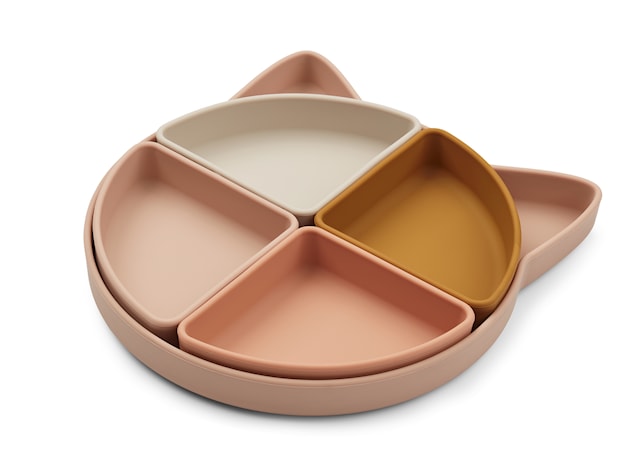 Produktbilde 1 for Arne Tallerken med Divider Cat Rose mLiewood