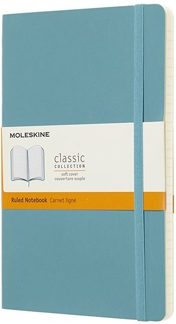 Anteckningsbok Classic Soft Linjerad Large Reef Blue Moleskine