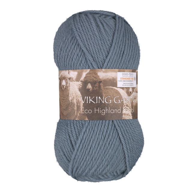 Eco Highland Wool 50 g Harmaansininen 210 Viking Garn