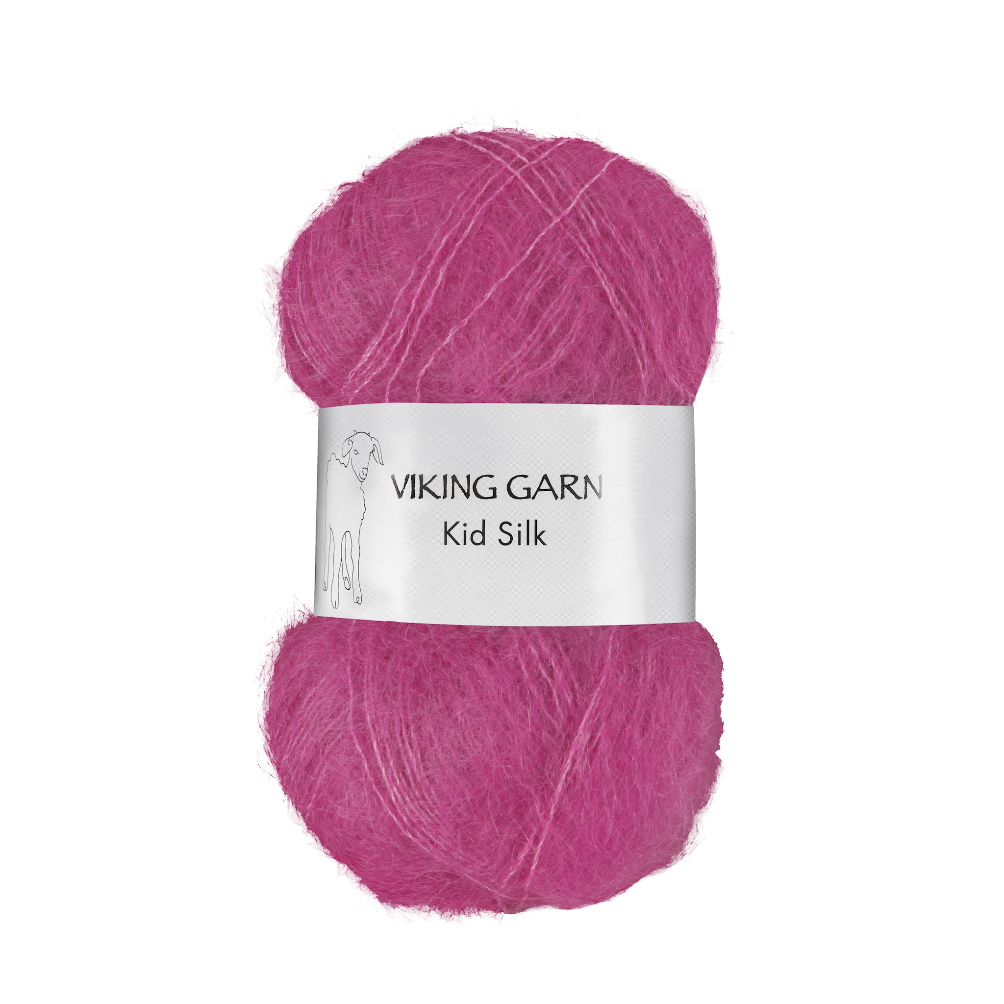 Tuotekuva ille Kid/Silk 25 g Cerise 363 Viking Garn