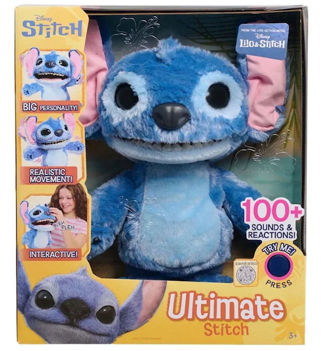 Disney Stitch Interaktiivinen Pehmolelu 34 cm Stitch