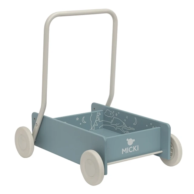 Lära Gå Vagn Blå Micki