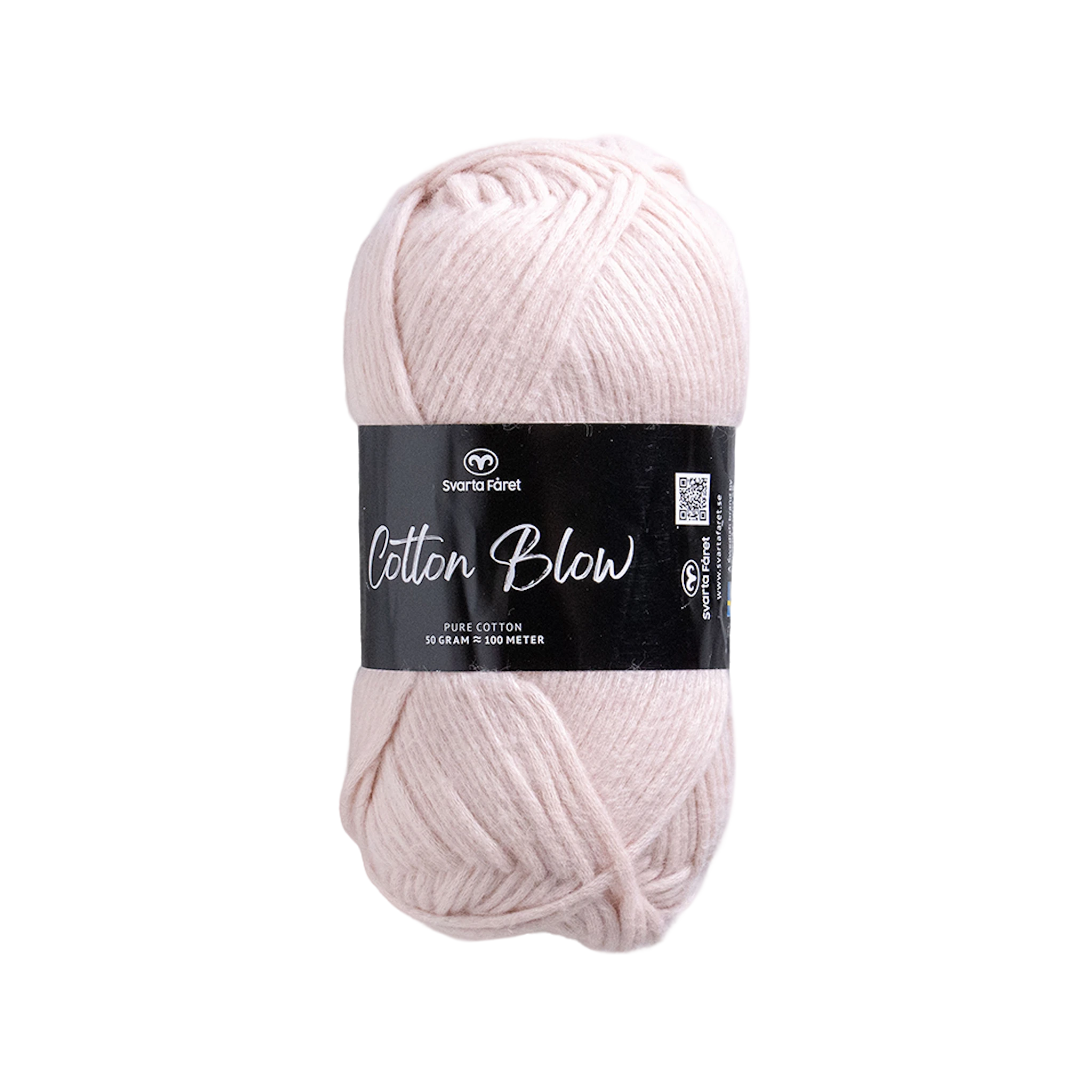 Produktbild för Cotton Blow Bomullsgarn 50 g Peach Tease 008 Svarta Fåret