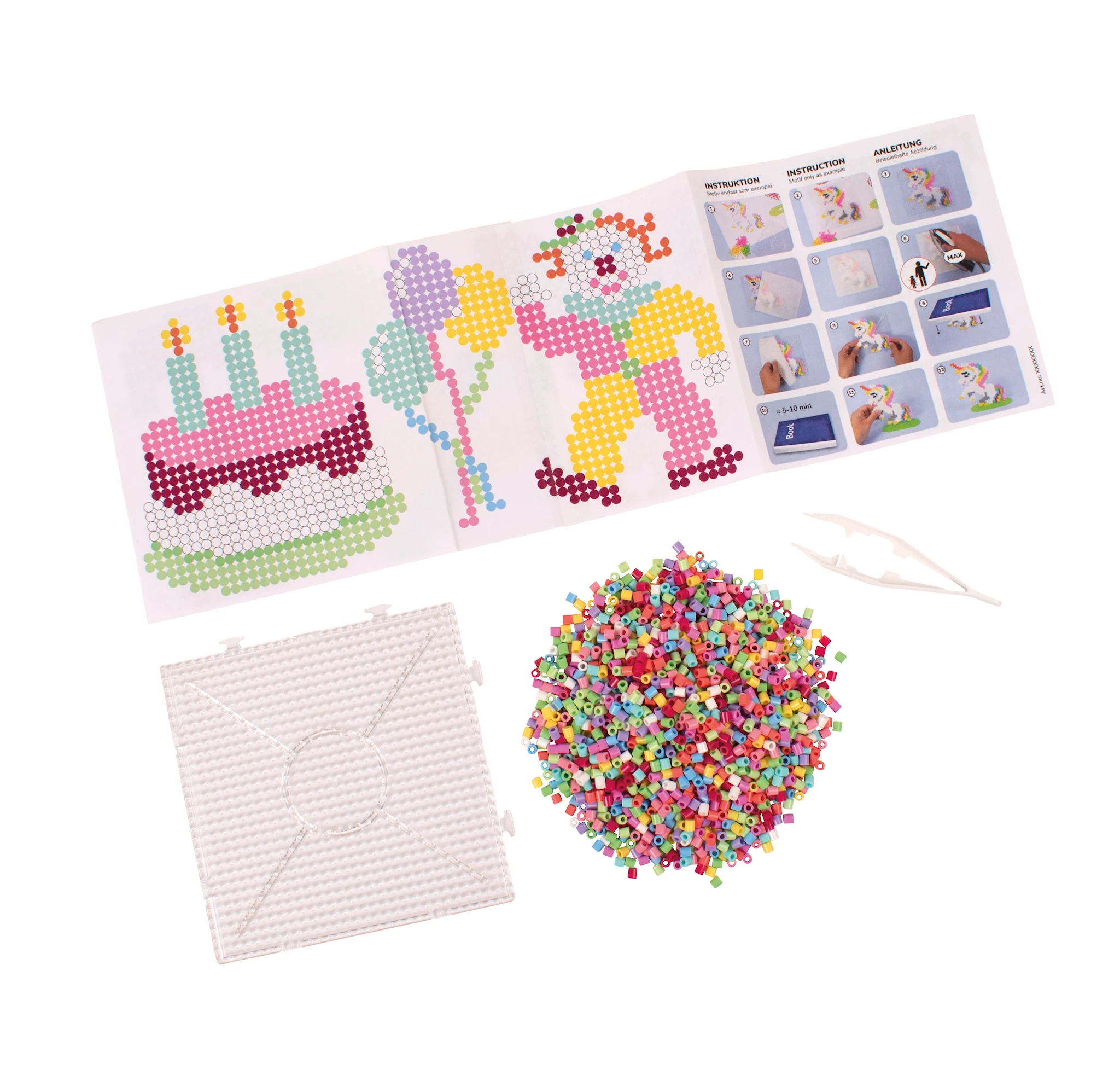 Tuotekuva ille Askartelulaukku Putkihelmet Happy Mix Playbox