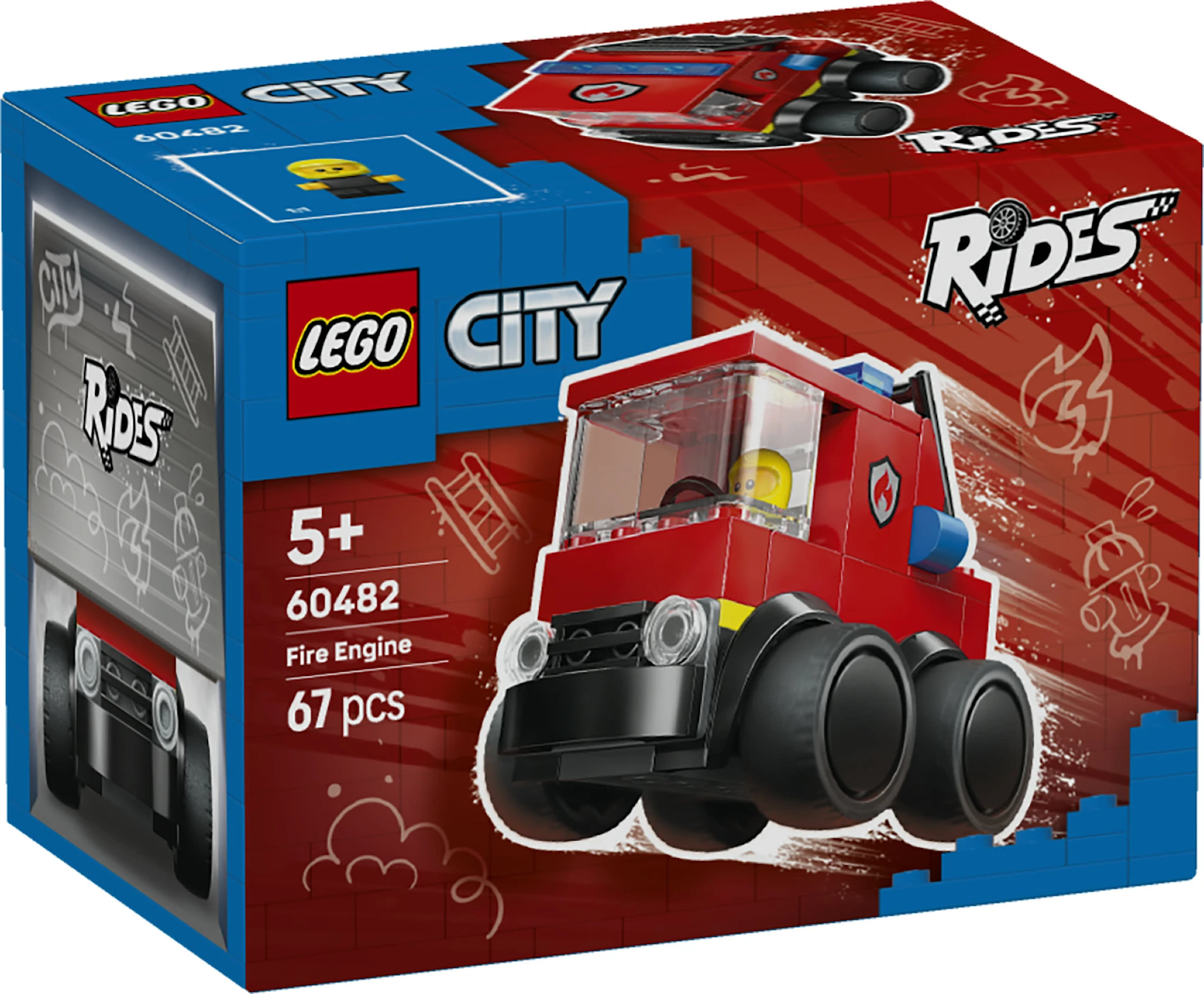 Produktbild för Fordon – brandbil LEGO City Brick Rides (60482)