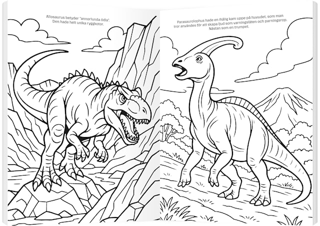 Produktbild 2 för Målarbok Dinosaurier Kärnan