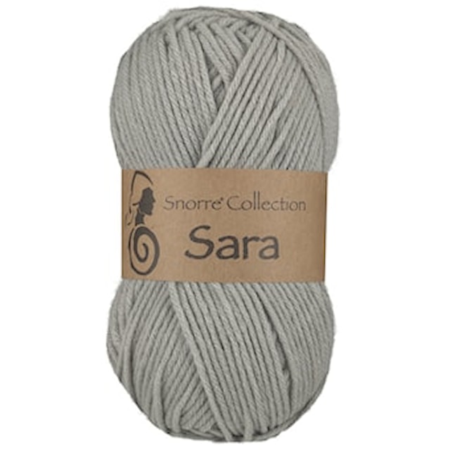 Sara Akrylgarn  50 gr Lys grå 915, Viking Snorre