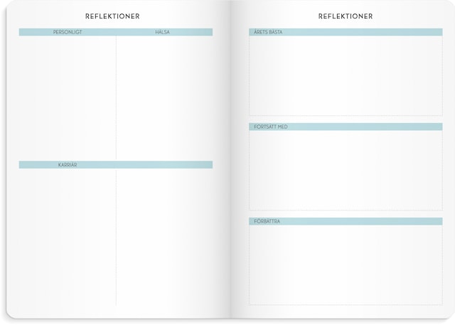 Produktbild 3 för Kalender 2026 A5 Life Planner Focus Blå Burde