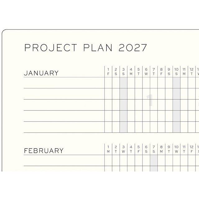 Produktbilde 2 for Weekly Planner & Notebook 18m 26-27 A5 Black Leuchtturm1917