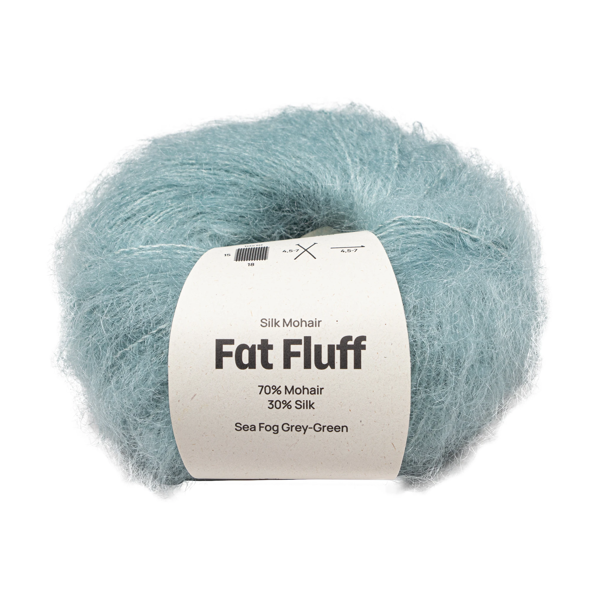 Produktbild för Silk Mohair Fat Fluff 25 gr Sea Fog green A799 Adlibris