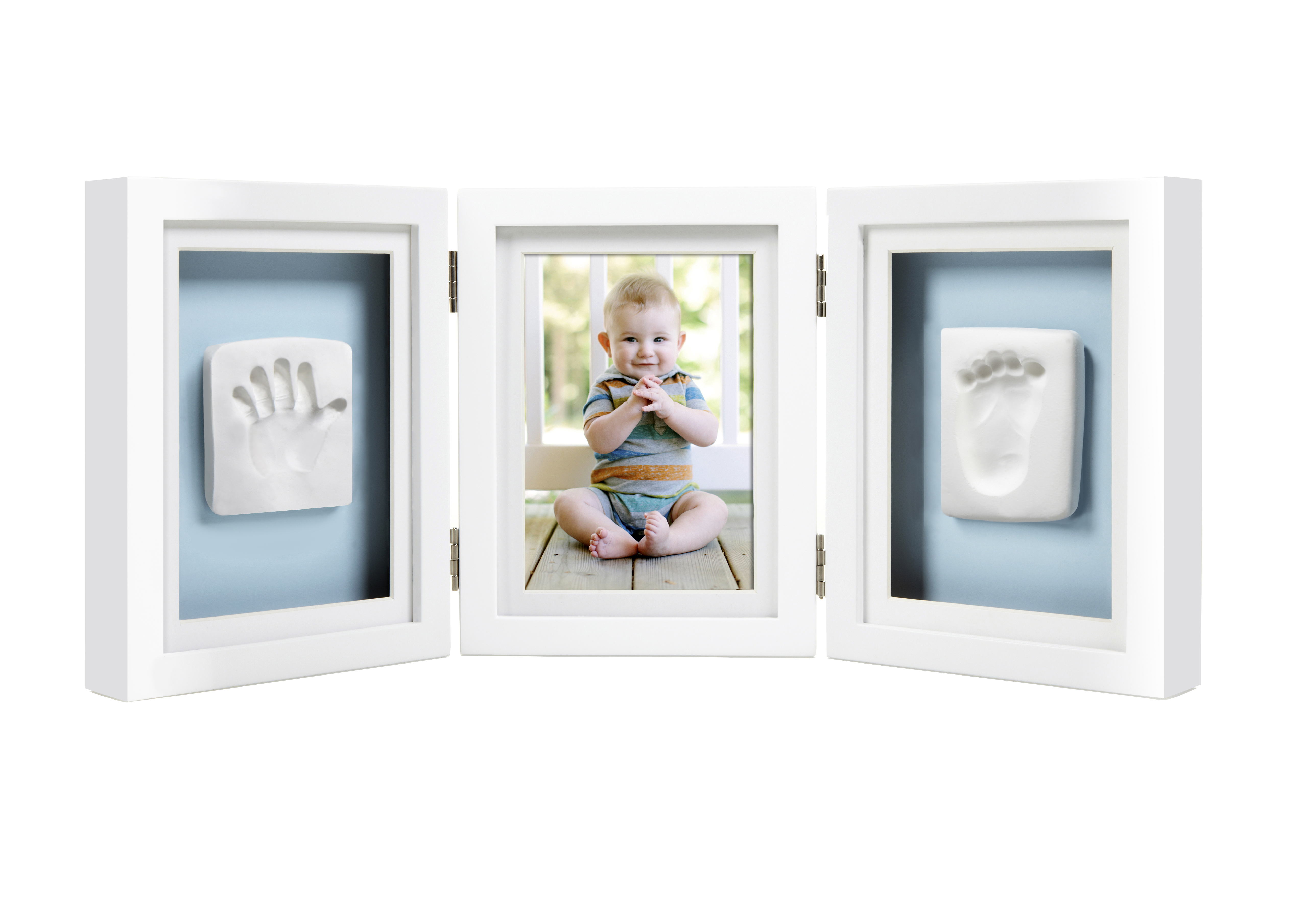 Babyprints Deluxe ledad Ram Trippel, Vit, Pearhead