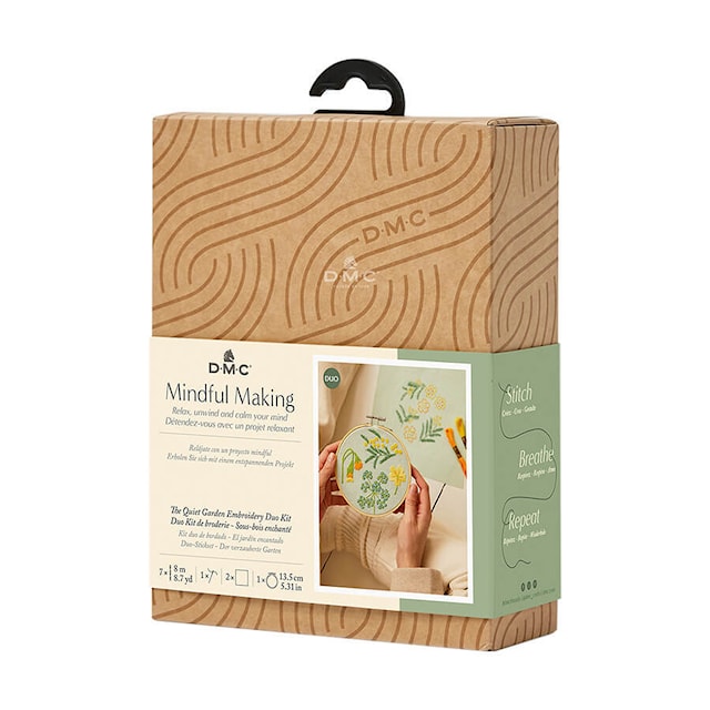 Produktbilde 3 for Broderisett med 2 blomstermotiver fra DMC Mindfulness