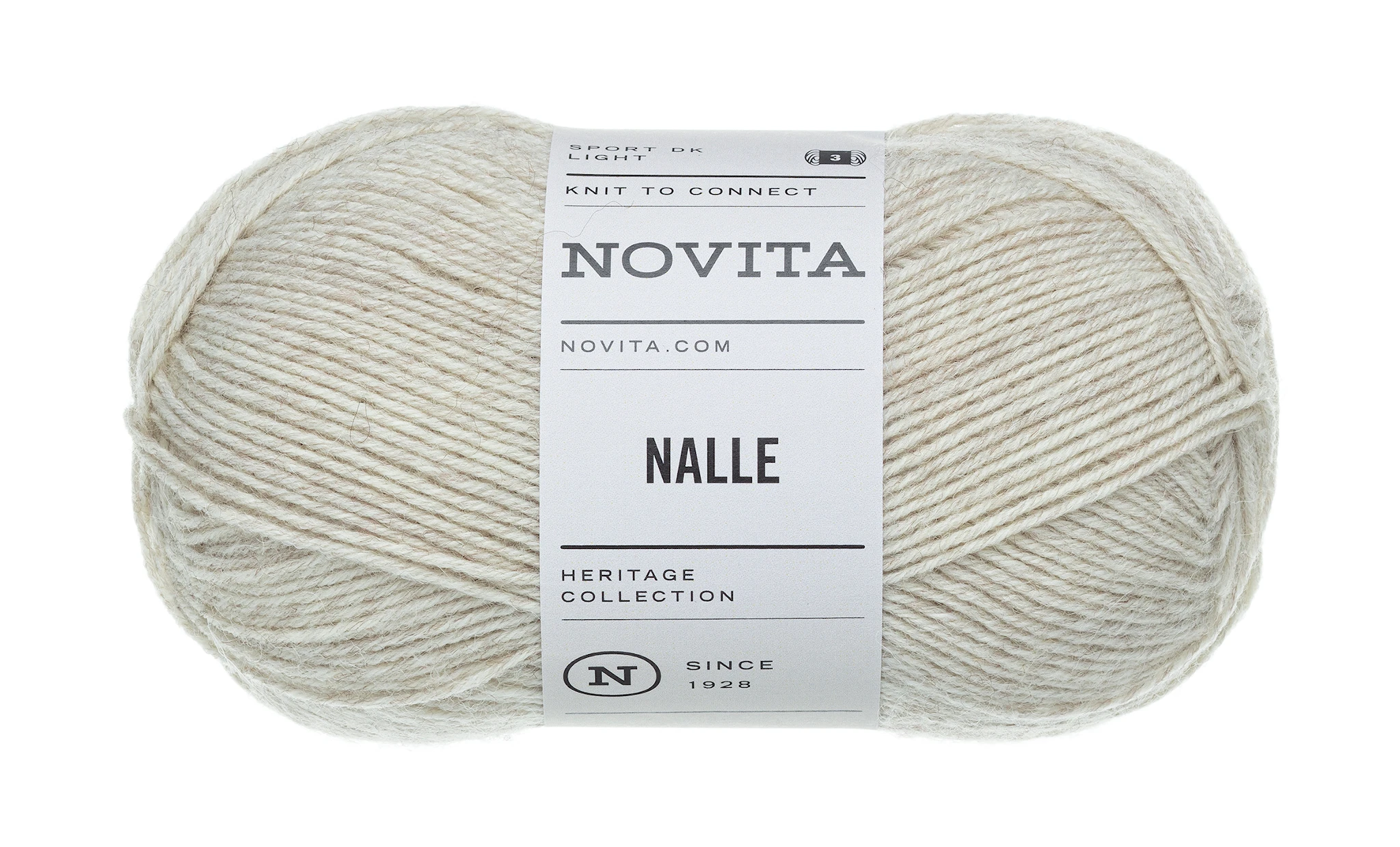 Produktbild för Nalle Garn Ullmix 100 g Linne 061 Novita