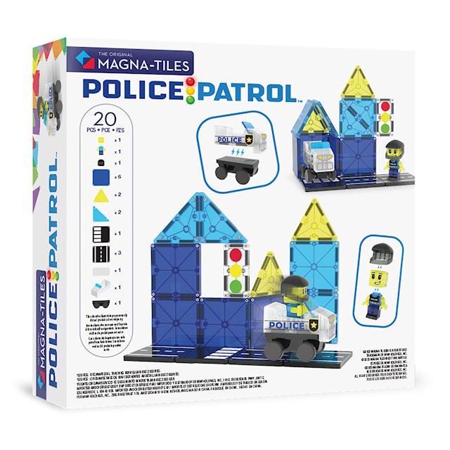 Produktbild 5 för Magna-Tiles Polispatrull 20 Delar