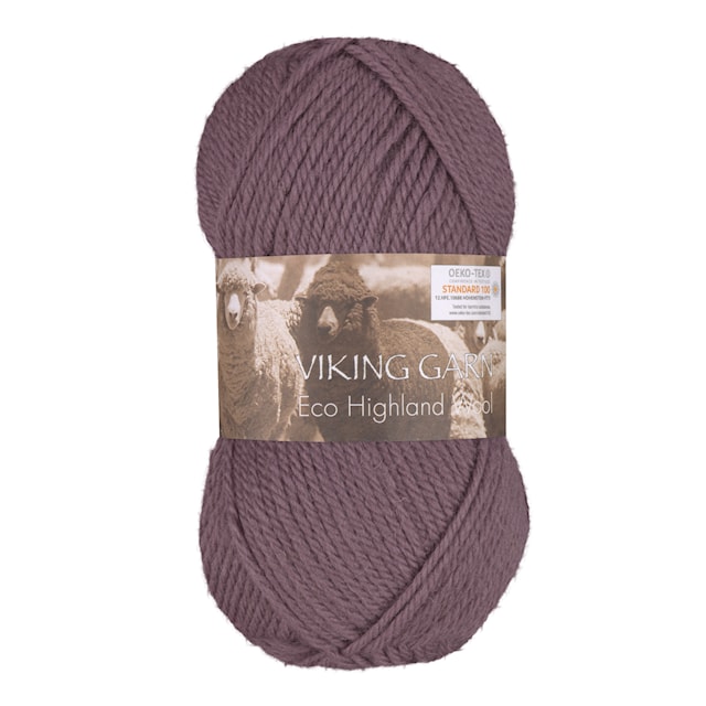 Eco Highland Wool 50 g Liila 268 Viking Garn