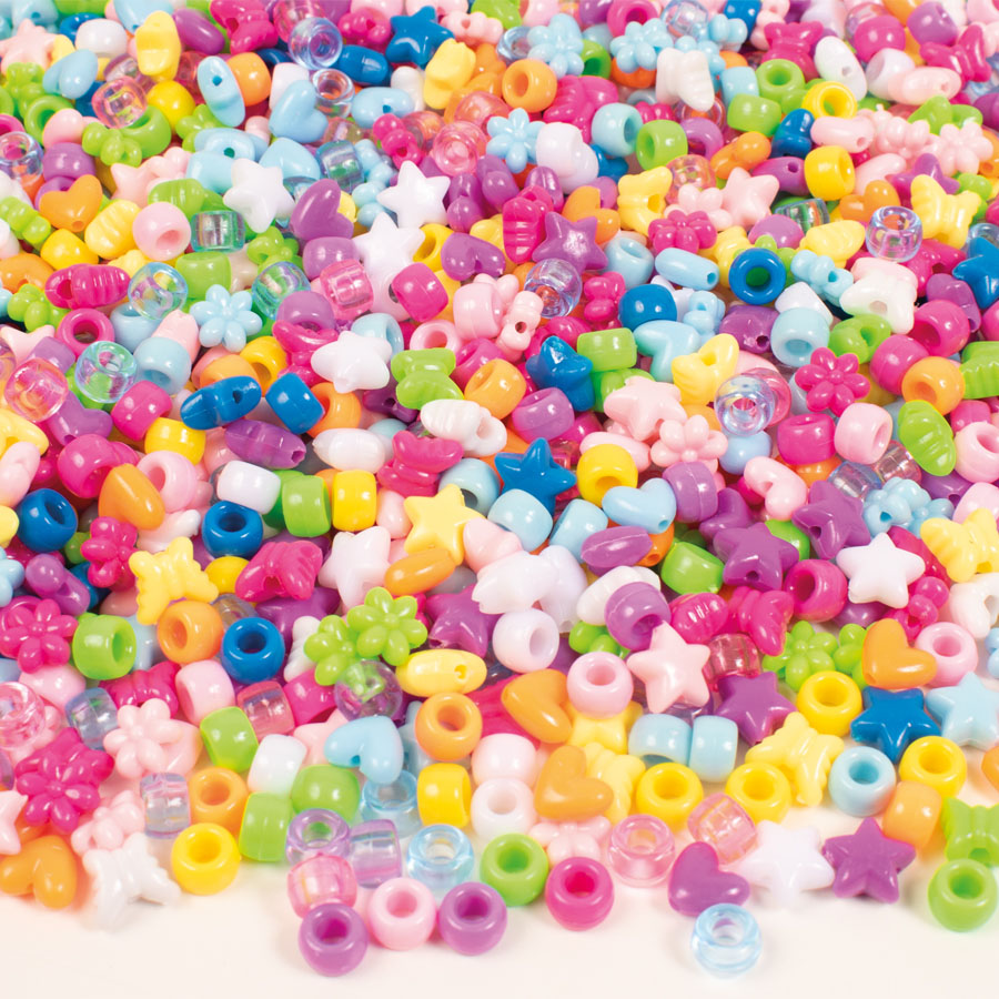 Plastpärlor i hink 1200-p, Playbox
